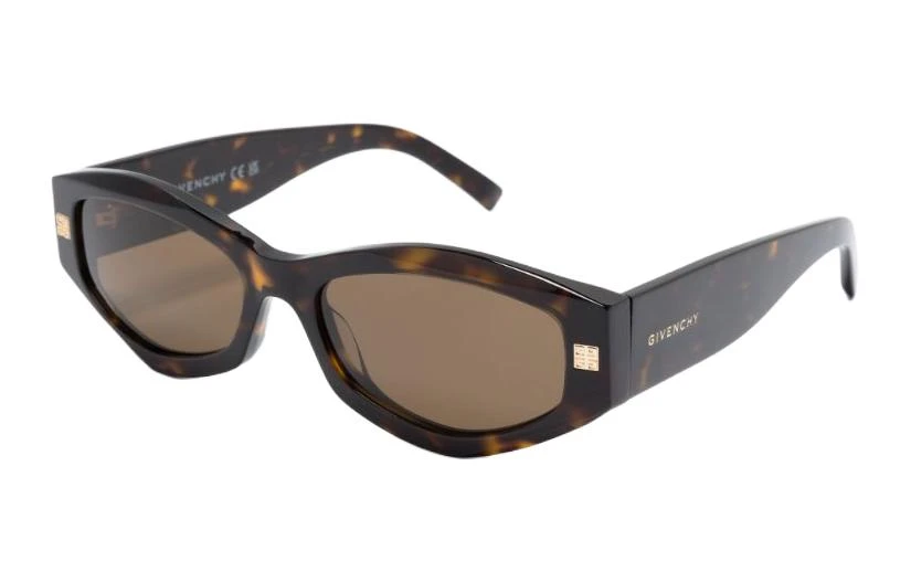 商品[国内直发] Givenchy|GIVENCHY纪梵希 Logo设计 醋酯纤维 不规则形 太阳眼镜 男款 棕色,价格¥1189,第1张图片