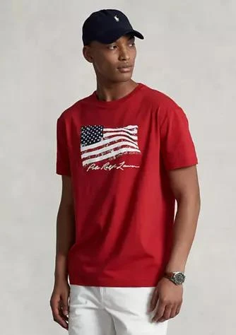 商品Ralph Lauren|Ralph Lauren Classic Fit American Flag Graphic T Shirt,价格¥223,第1张图片