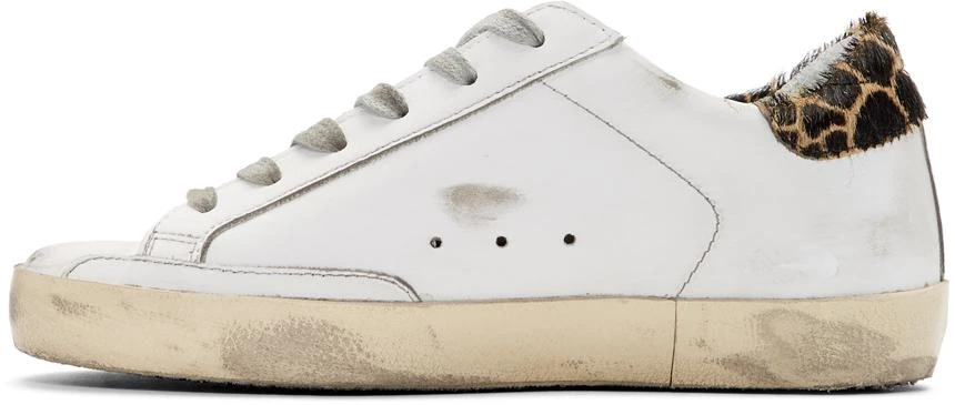 商品Golden Goose|SSENSE Exclusive White & Gold Giraffe Superstar Sneakers,价格¥4559,第3张图片详细描述