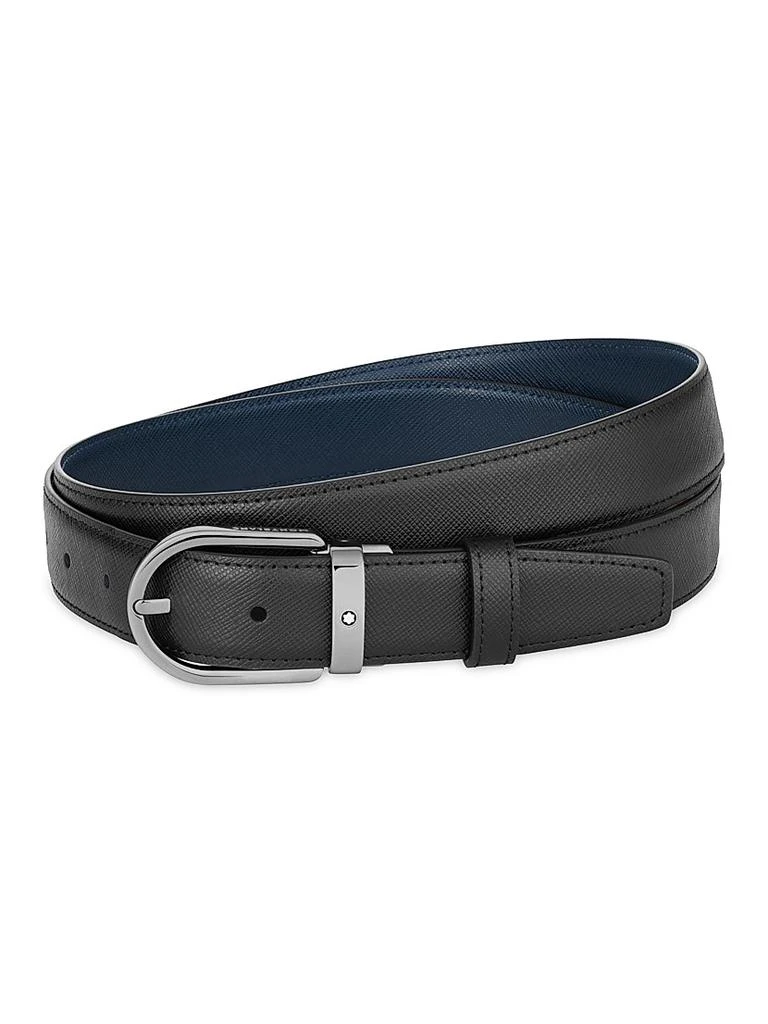 商品MontBlanc|Horseshoe Buckle Cut-to-Size Reversible Leather Belt,价格¥3200,第1张图片