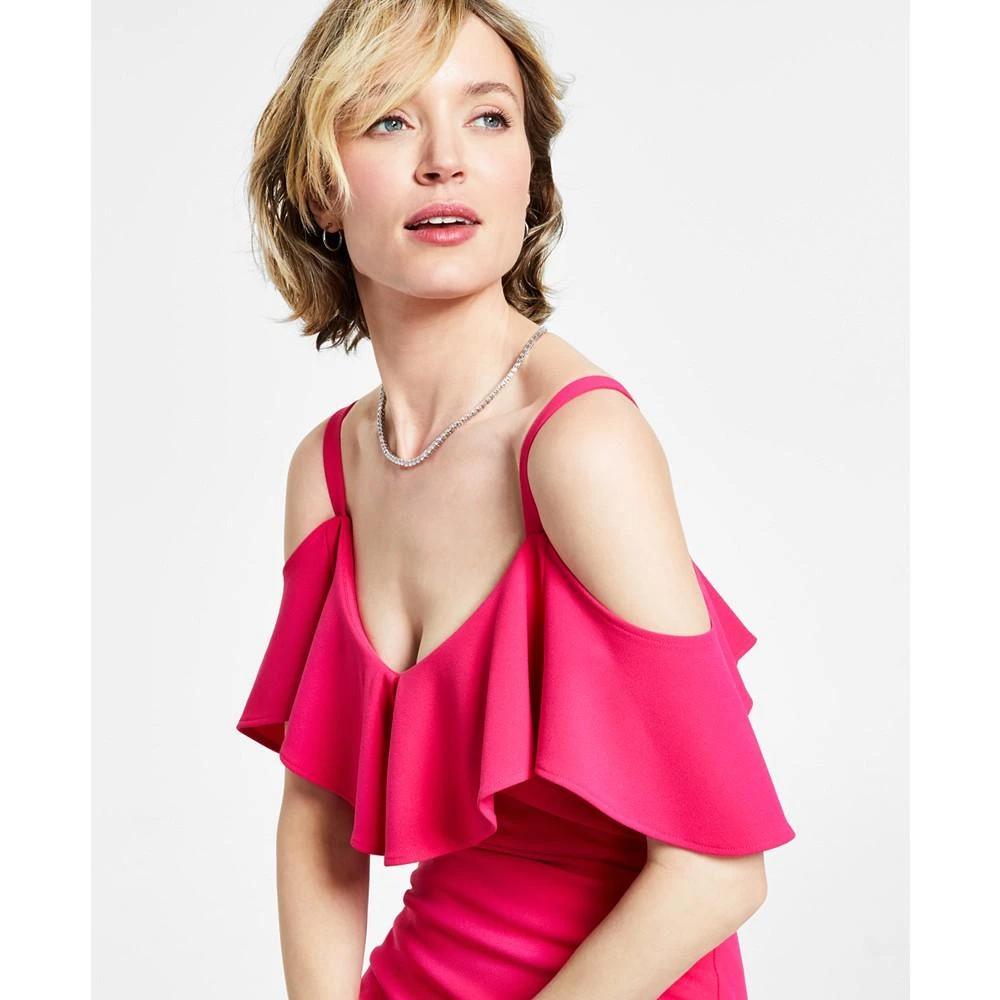 商品RACHEL Rachel Roy|Off The Shoulder V-Neck Ruffle Dress,价格¥811,第4张图片详细描述