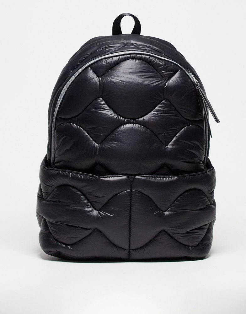 商品Topshop|Topshop Nina puffer backpack in black,价格¥128,第1张图片