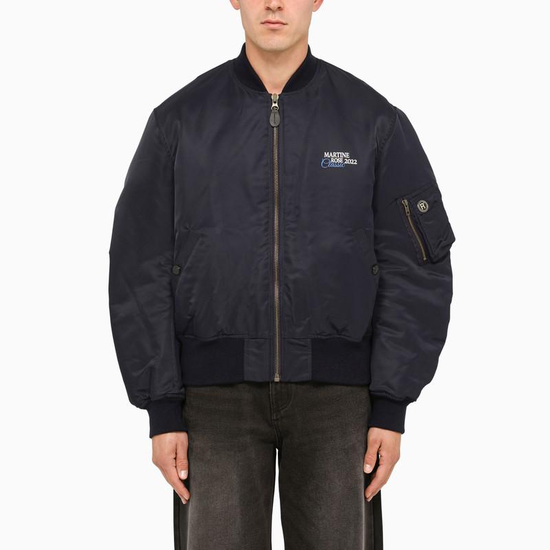 Blue nylon bomber jacket商品第1张图片规格展示