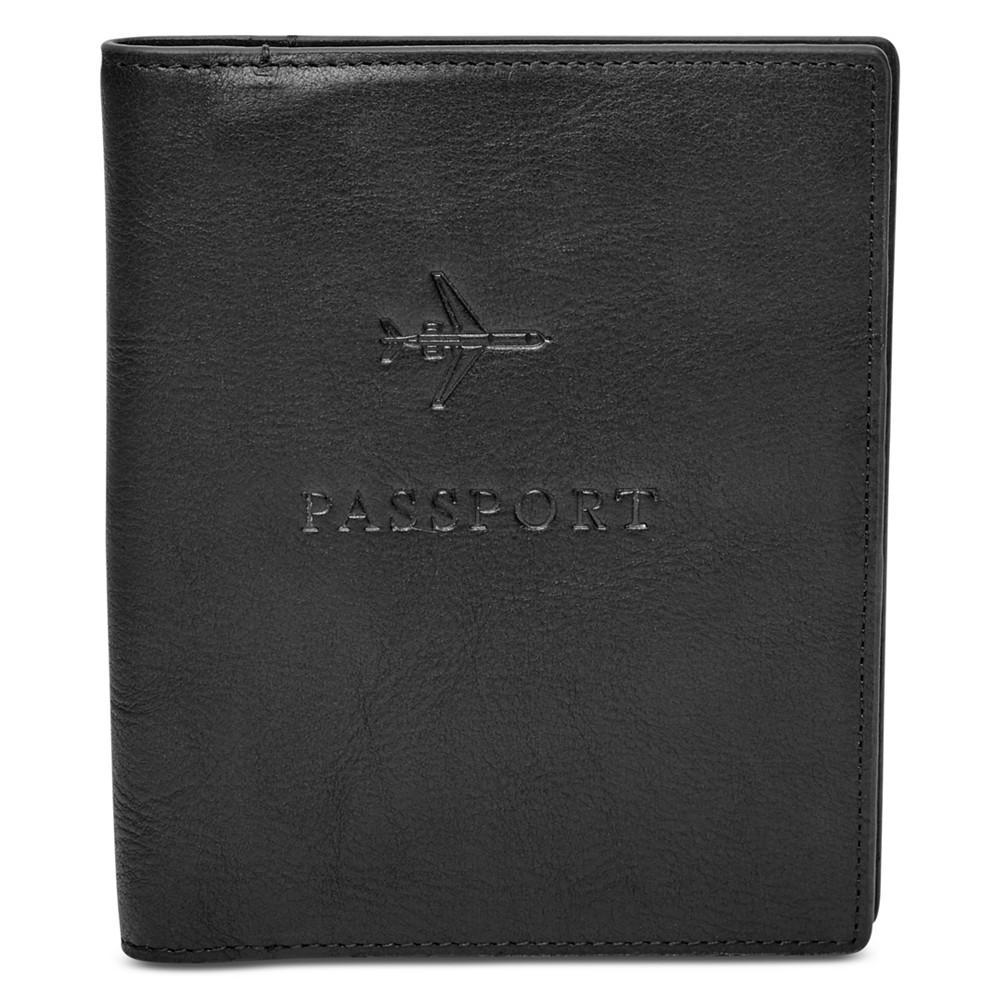 商品Fossil|Men's Leather Embossed Passport Case,价格¥484,第1张图片