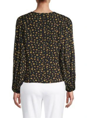 商品Tahari|Floral Silk Blouson Sleeve Blouse,价格¥263,第2张图片详细描述