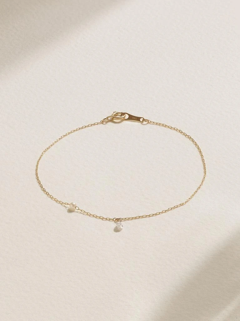 商品Mizuki|Sea Of Beauty 14k 黄金、珍珠、钻石手链,价格¥7153,第1张图片
