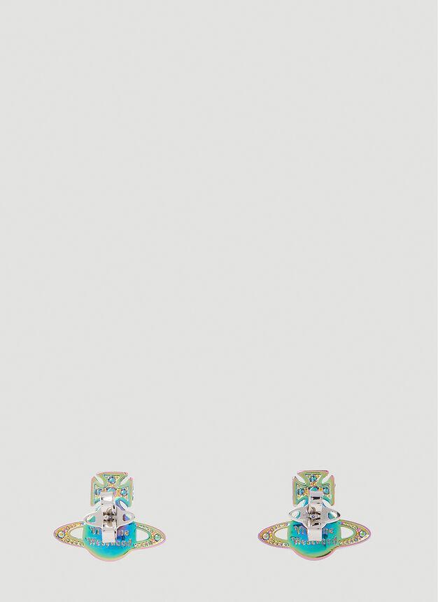 商品Vivienne Westwood|Porfiro Bas Relief Stud Earrings in Green,价格¥965,第5张图片详细描述