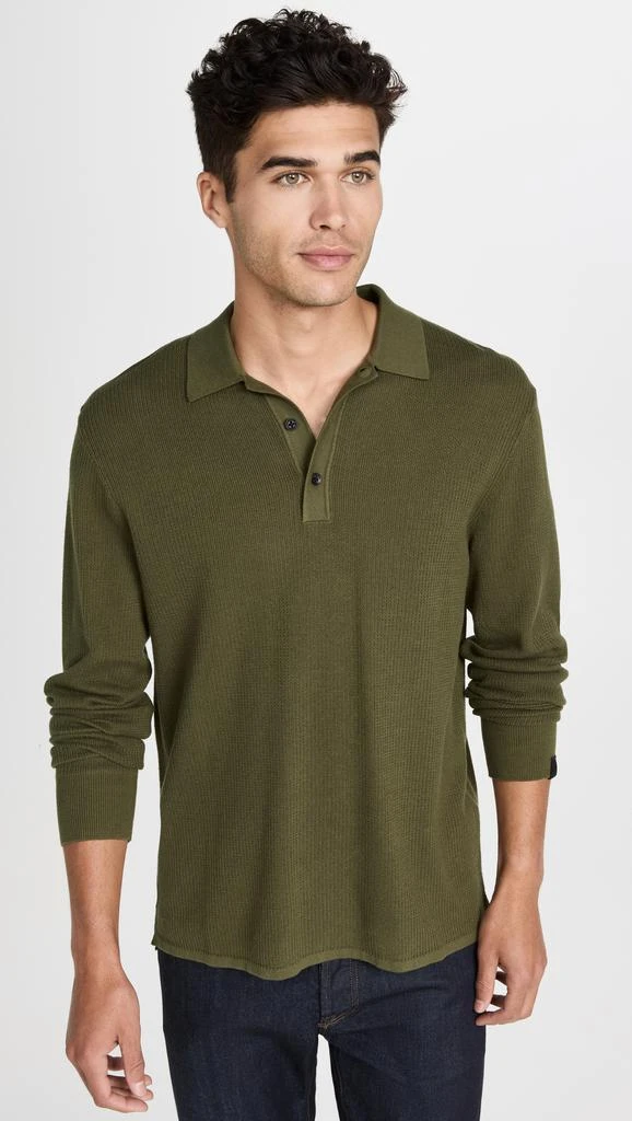 商品Rag & Bone|Rag & Bone Harvey Long Sleeve Polo,价格¥615,第2张图片详细描述