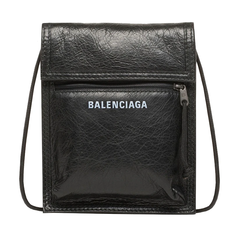 商品Balenciaga|Balenciaga/巴黎世家 经典款EXPLORER系列 男士小Arena黑色皮革单肩包斜挎包532298DB5051000,价格¥5136,第1张图片
