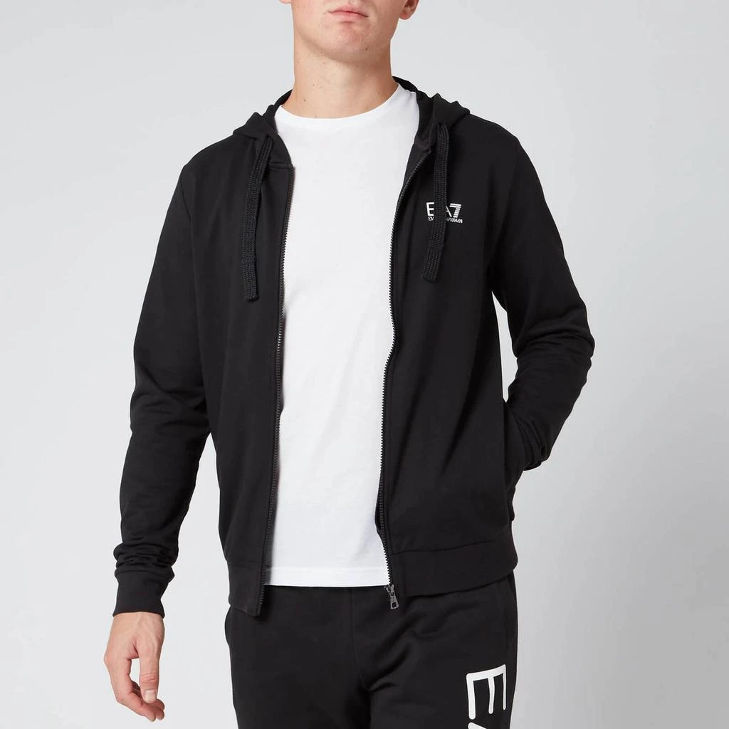 商品EA7|Emporio Armani EA7 Men's Zipped Hoodie - Black,价格¥873,第1张图片