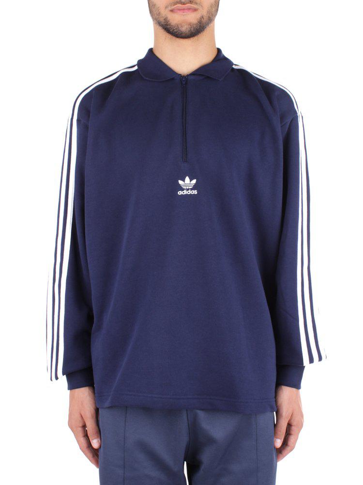 Adidas Originals 3-Stripes Long-Sleeved Polo Shirt商品第1张图片规格展示