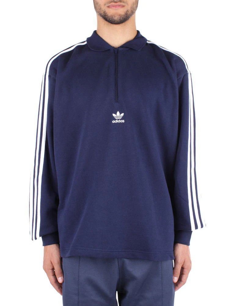 商品Adidas|Adidas Originals 3-Stripes Long-Sleeved Polo Shirt,价格¥572,第1张图片