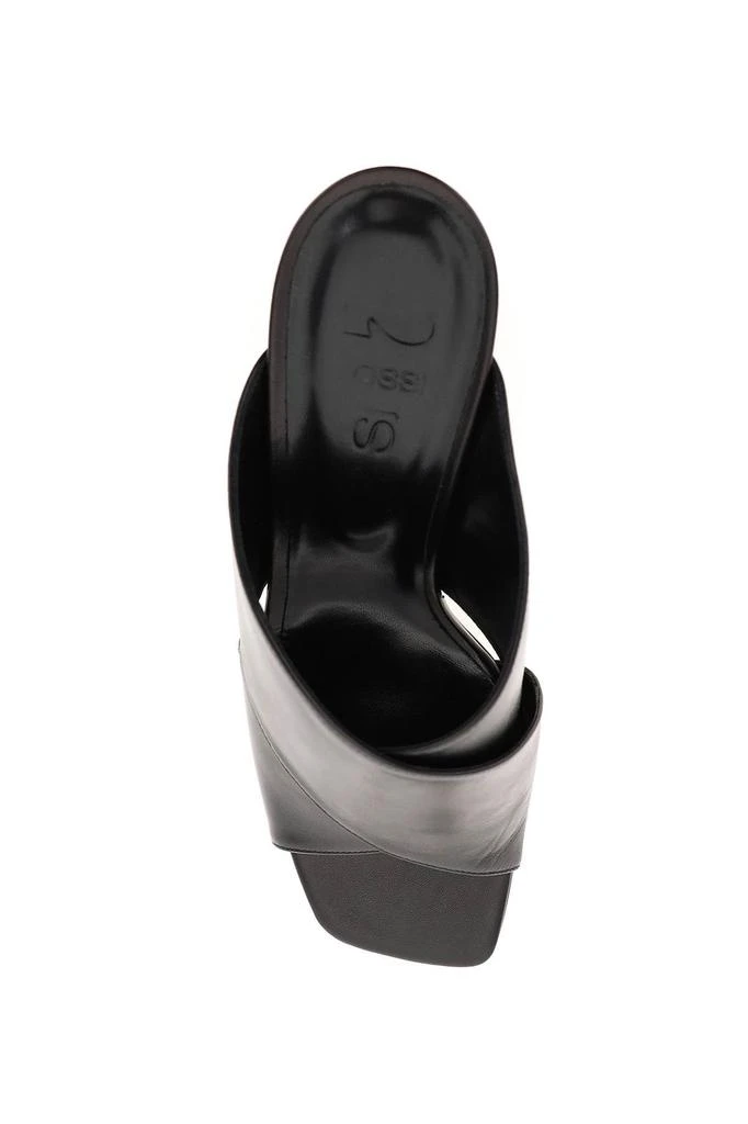商品SI ROSSI|Si sergio rossi leather mules with sculpture heel,价格¥3648,第2张图片详细描述