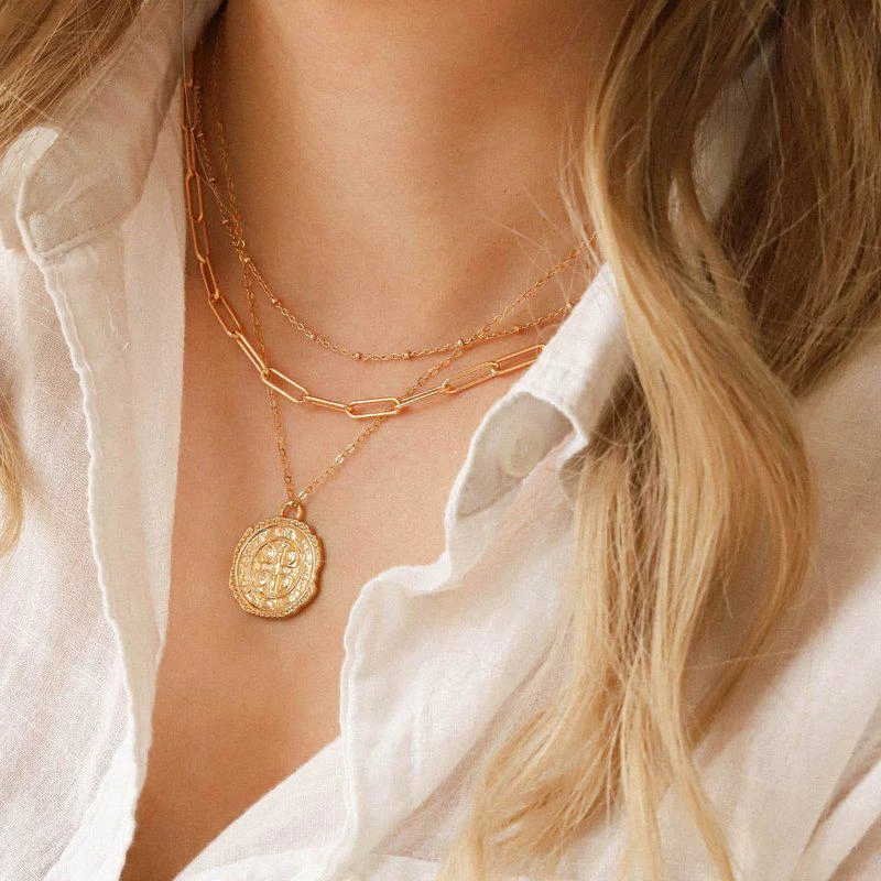 商品Ayou Jewelry|Naples Necklace LENGTH: 16"/CHAIN: CABLE MEDIUM,价格¥382,第2张图片详细描述