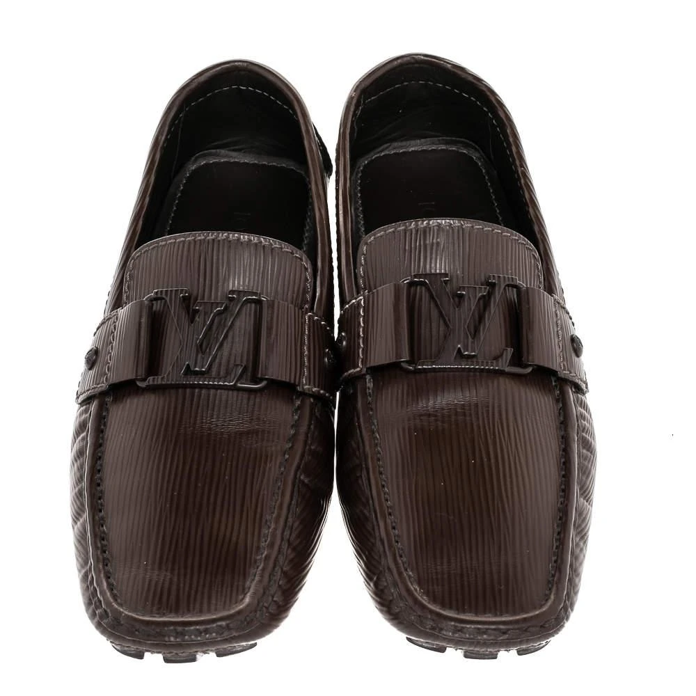 商品[二手商品] Louis Vuitton|Louis Vuitton Dark Brown Epi Leather Monte Carlo Slip On Loafers Size 41 ,价格¥2274,第3张图片详细描述