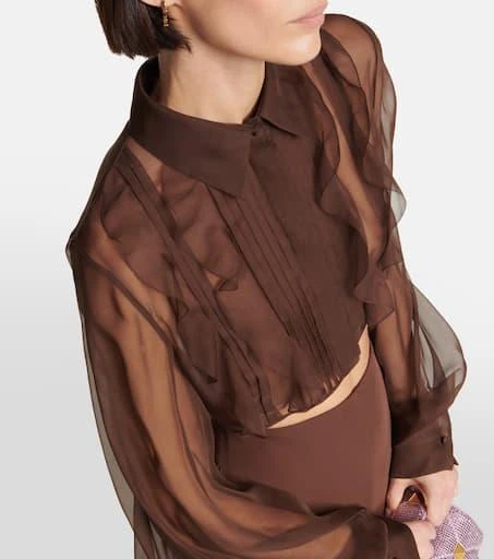 商品Valentino|Silk chiffon top,价格¥20619,第4张图片详细描述