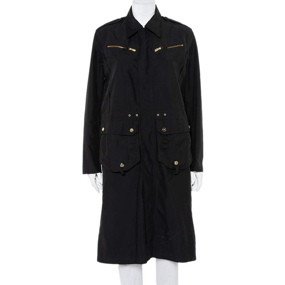 Ralph Lauren Collection Black Synthetic Zip Front Utility Coat M商品第1张图片规格展示