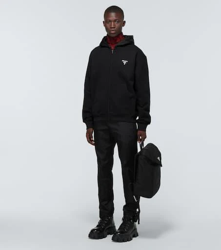 商品Prada|Hooded sweatshirt with Re-Nylon hood,价格¥10241,第2张图片详细描述