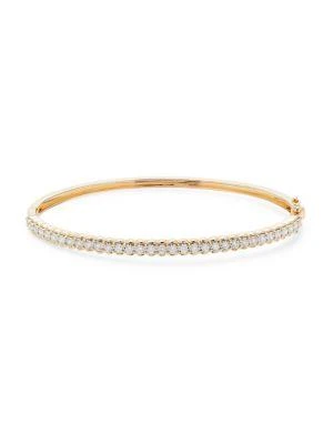 商品Saks Fifth Avenue|14K Yellow Gold & 0.65 TCW Diamond Bangle Bracelet,价格¥15306,第1张图片