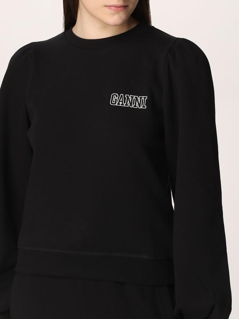 Ganni cotton blend sweatshirt with logo商品第4张图片规格展示