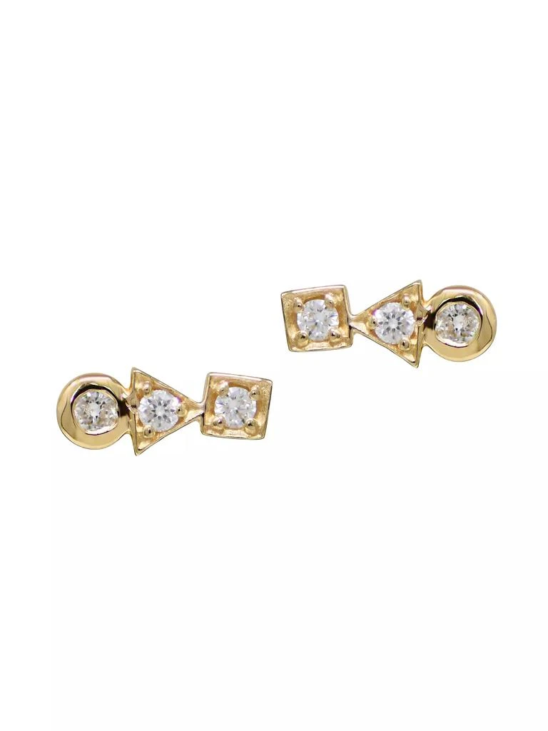 商品Anzie|Cléo 14K Yellow Gold & 0.12 TCW Diamond Stud Earrings,价格¥7305,第1张图片