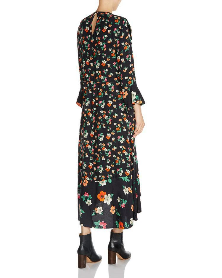 商品Maje|Floral-Print Ruffled Midi Dress,价格¥2018,第2张图片详细描述