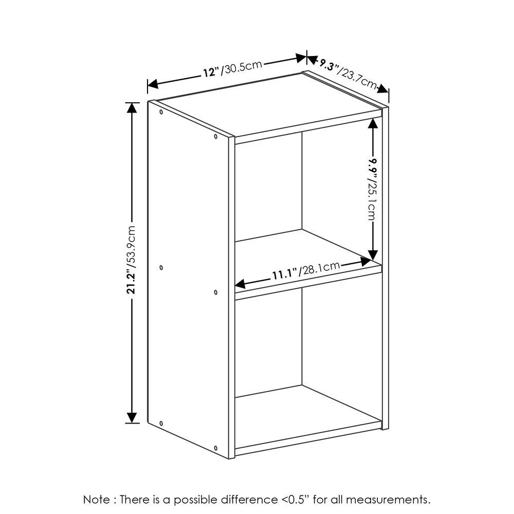 商品Furinno|Pasir 2-Tier Open Shelf Bookcase, Green/White,价格¥528,第2张图片详细描述