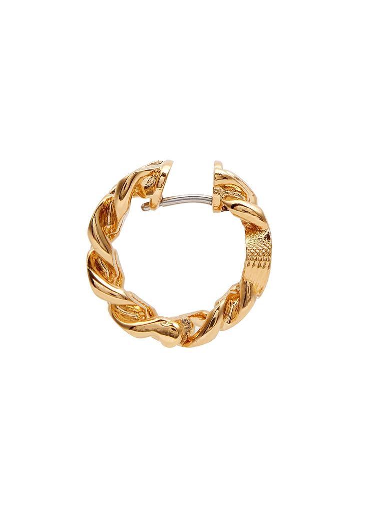 GG gold-tone chain hoop earrings商品第3张图片规格展示