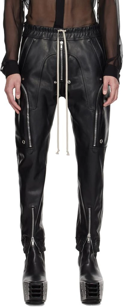 商品Rick Owens|黑色 Bauhaus 皮革工装裤,价格¥24832,第1张图片