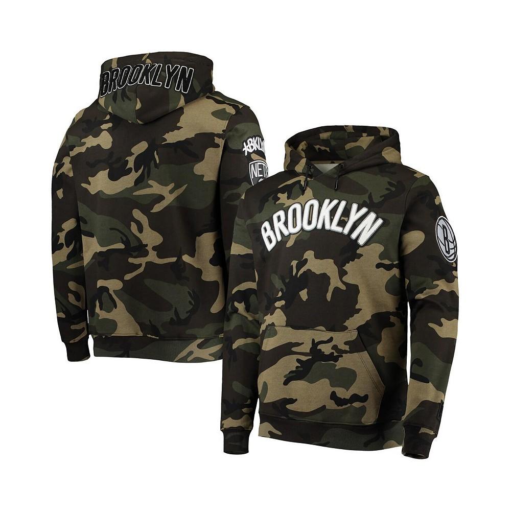 Men's Camo Brooklyn Nets Team Pullover Hoodie商品第2张图片规格展示