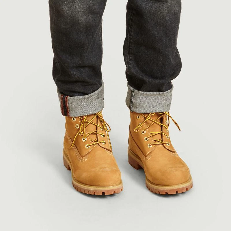 商品Timberland|Six Inch Premium Nubuck Boots Yellow Timberland,价格¥1283,第2张图片详细描述