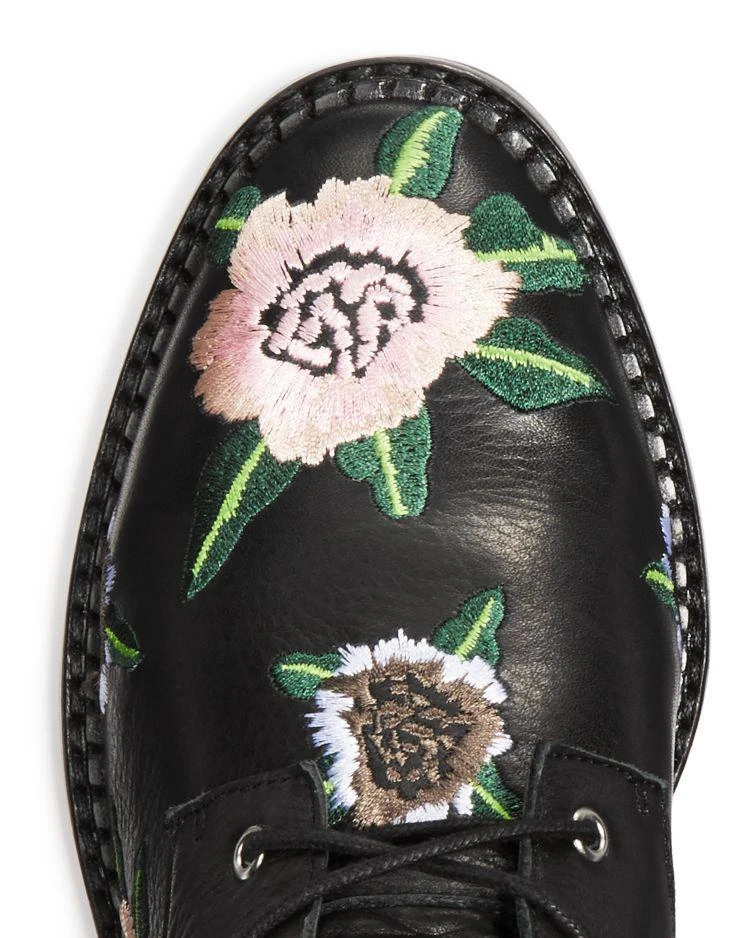 商品Rebecca Minkoff|Women's Gerry Floral Embroidered Leather Combat Booties,价格¥1554,第5张图片详细描述