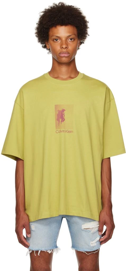 商品Calvin Klein|Green Graphic T-Shirt,价格¥274,第1张图片