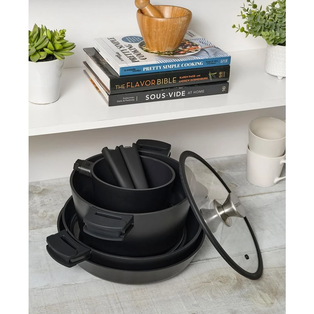 商品Macy's|Noir 7-Pc. Cast Aluminum Cookware Set with Removable Handles,价格¥3359,第3张图片详细描述