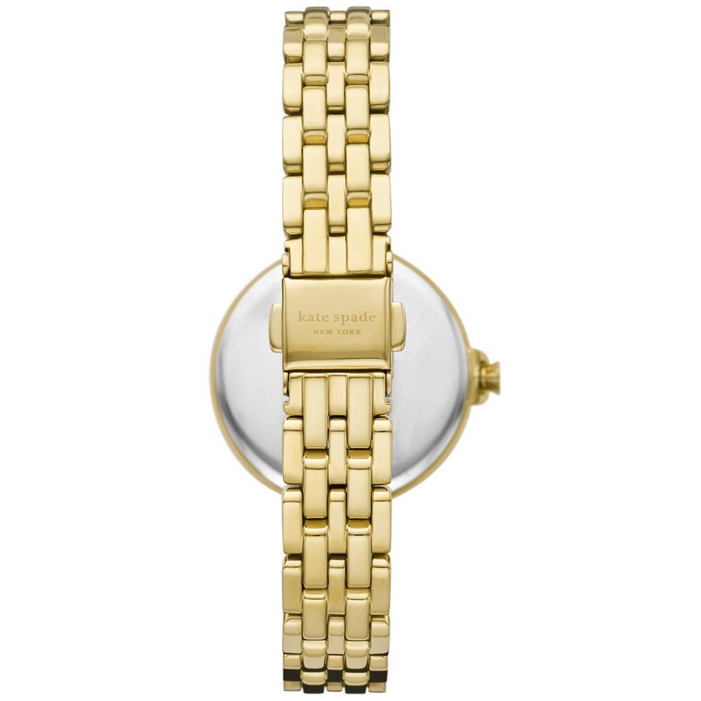商品Kate Spade|Women's Chelsea Park Three-Hand Date Gold-Tone Stainless Steel Mesh Bracelet Watch, 32mm,价格¥1671,第4张图片详细描述