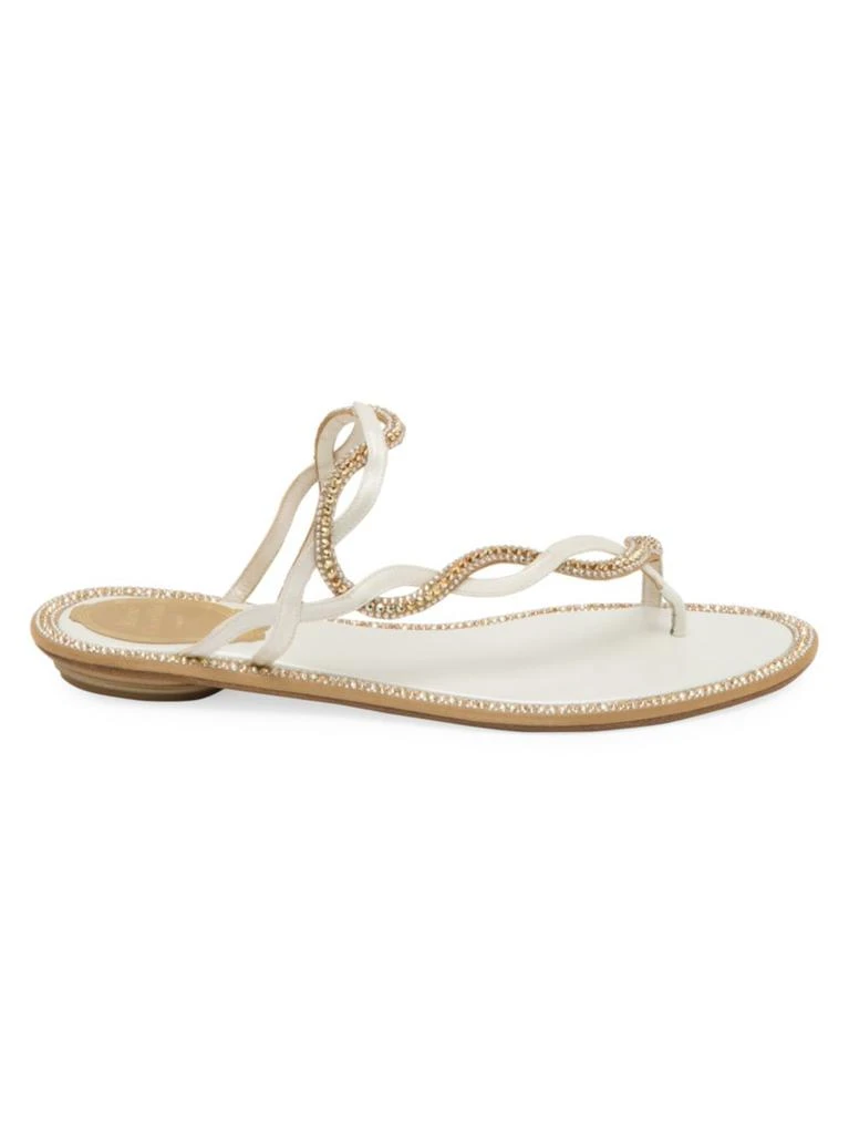 商品Rene Caovilla|Rene Caovilla - Serpiana Embellished Snake Strap Thong Sandals,价格¥3238,第1张图片