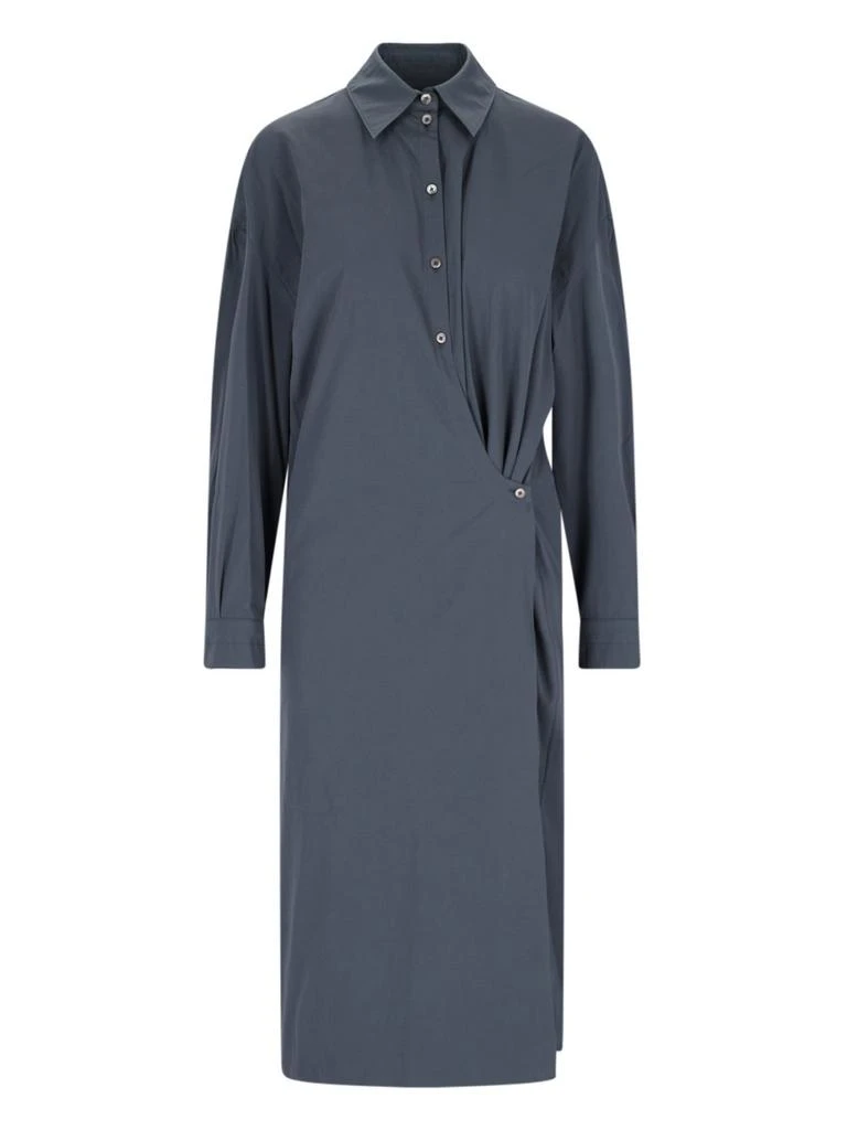 商品Lemaire|Lemaire Twisted Long Sleeved Midi Shirt Dress,价格¥2642,第1张图片