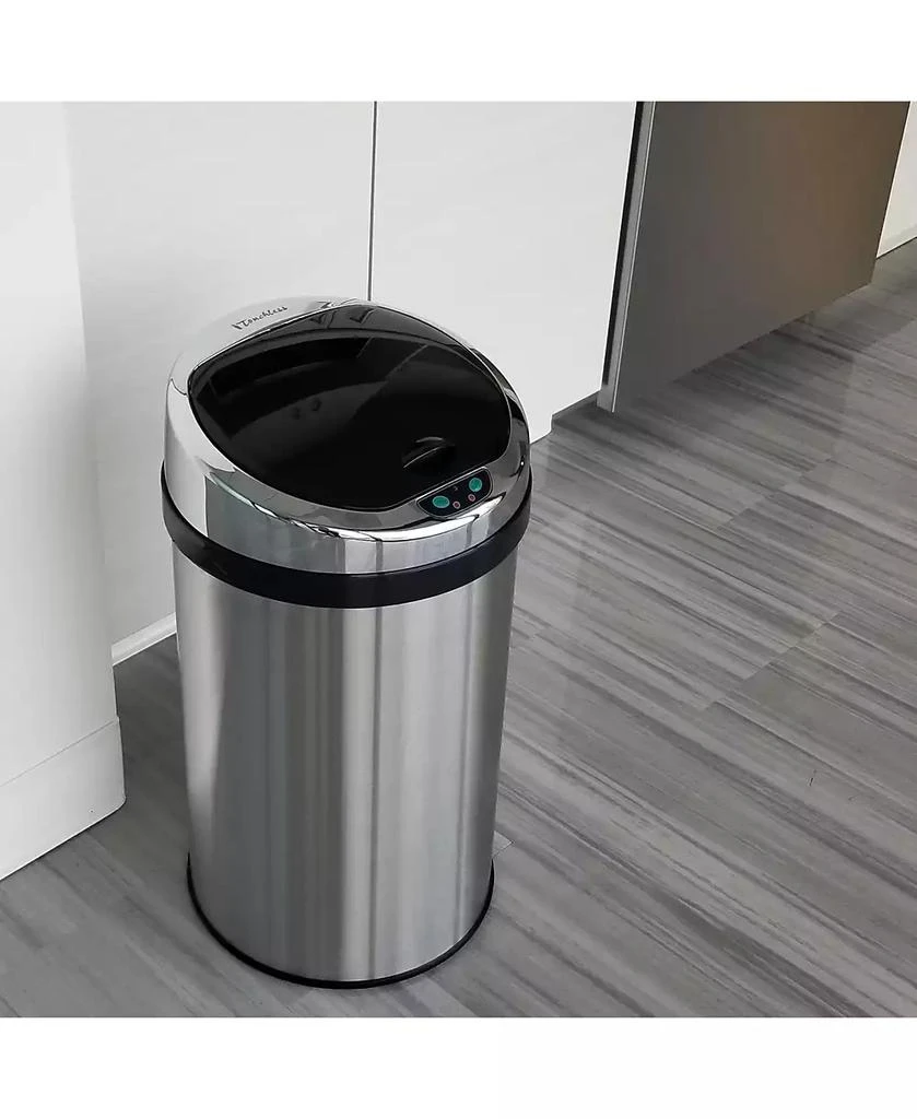 商品iTouchless Housewares & Products, Inc|iTouchless 8 Gallon Round Sensor Trash Can with Deodorizer, Stainless Steel,价格¥841,第4张图片详细描述