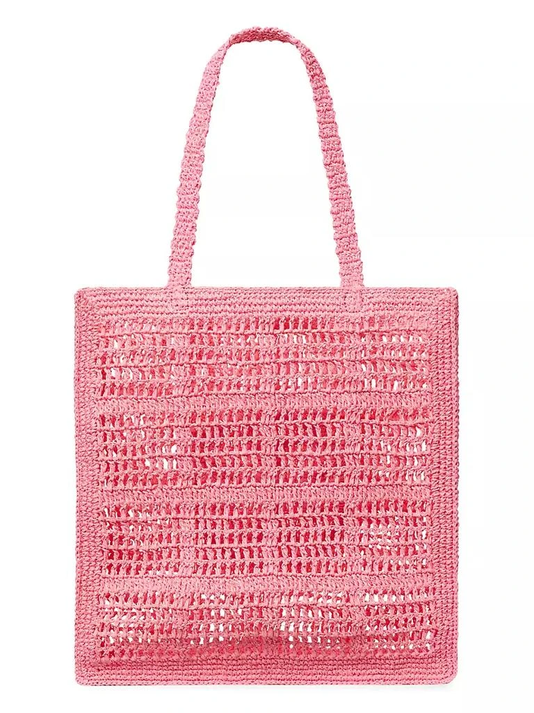 商品Tory Burch|Ella Raffia Crochet Floral Tote,价格¥854,第4张图片详细描述