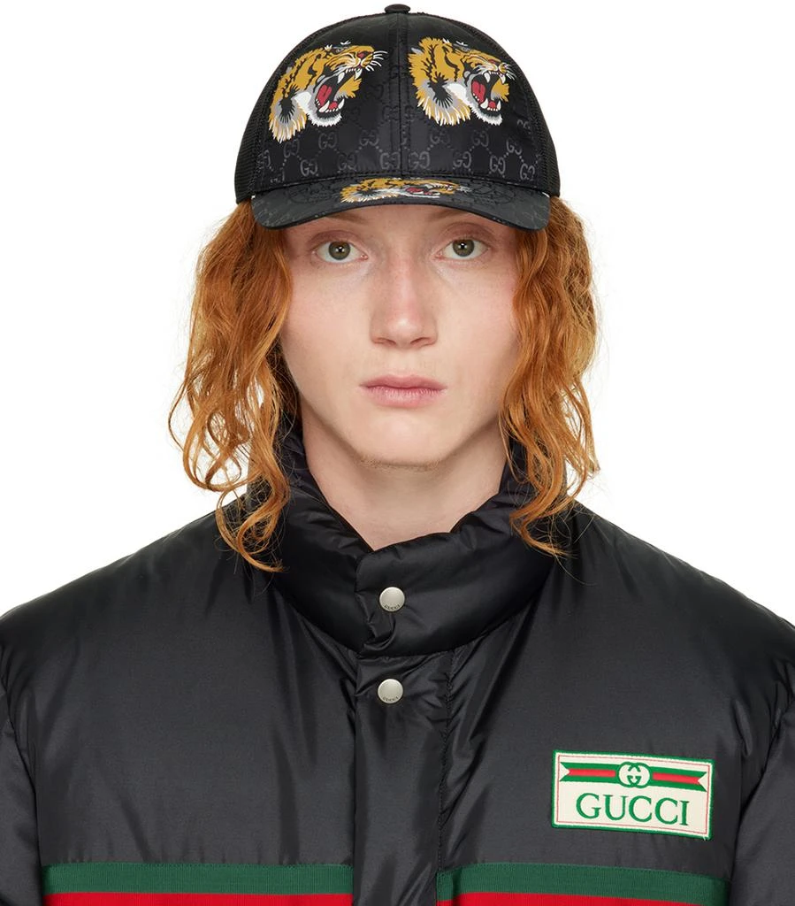 商品Gucci|Black GG Tiger Cap,价格¥3413,第1张图片