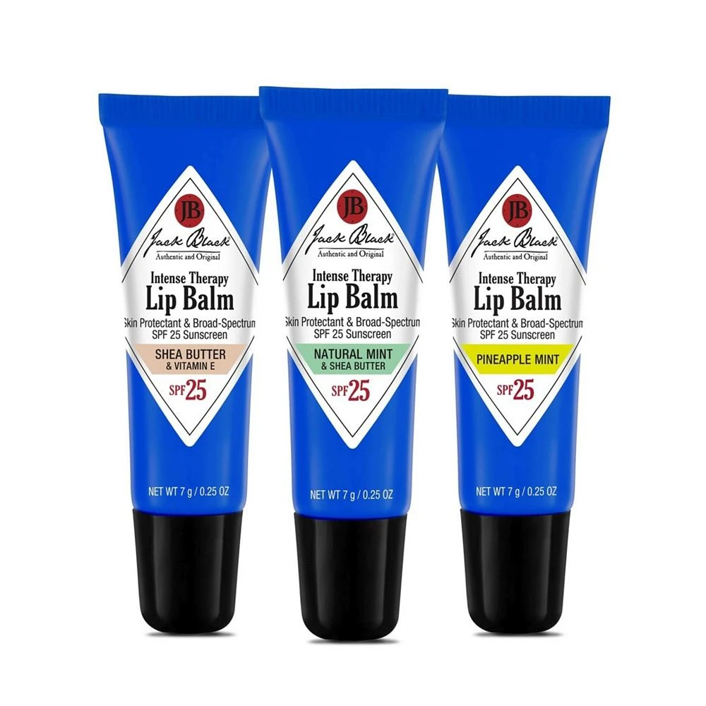 商品Jack Black|3-pc Lip Balm Trio with Natural Mint, Shea Butter and Pineapple Mint Lip Balms,价格¥166,第2张图片详细描述