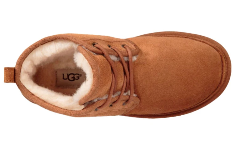 商品[国内直发] UGG|Neumel 牛剖层皮革加绒保暖及踝雪地靴 女款 栗色,价格¥786,第5张图片详细描述