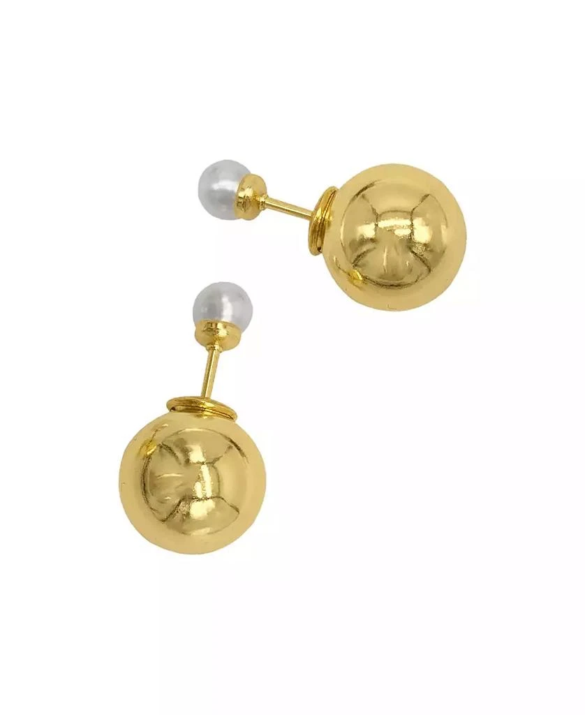 商品ADORNIA|Gold Imitation Pearl Double-Sided Ball Earrings,价格¥119,第1张图片