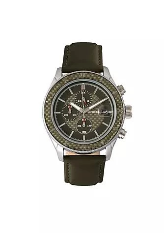 商品Breed|Breed Maverick Chronograph Leather Band Watch W Date,价格¥388,第1张图片