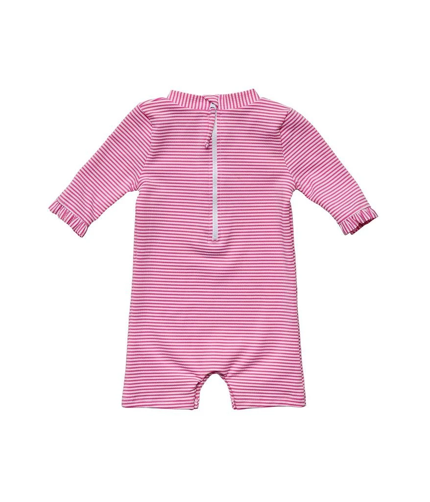 商品Snapper Rock|Raspberry Stripe Flap Hat & Sunsuit Set (Infant),价格¥478,第2张图片详细描述