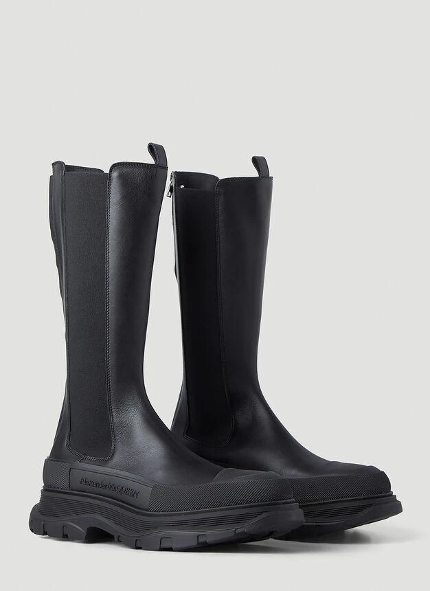 商品Alexander McQueen|Tread Slick Mid Calf Boots in Black,价格¥4114,第2张图片详细描述