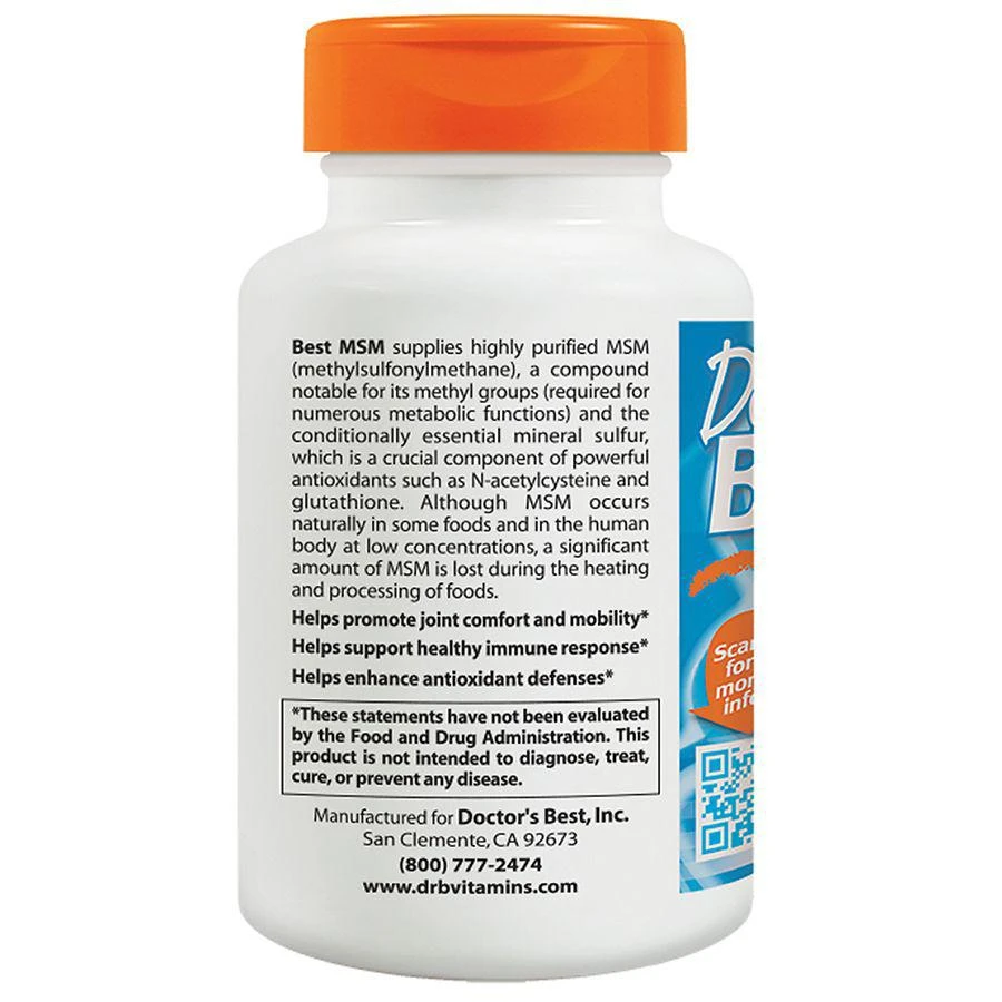 商品Doctor's Best|MSM With OptiMSM Tablets,价格¥67,第2张图片详细描述
