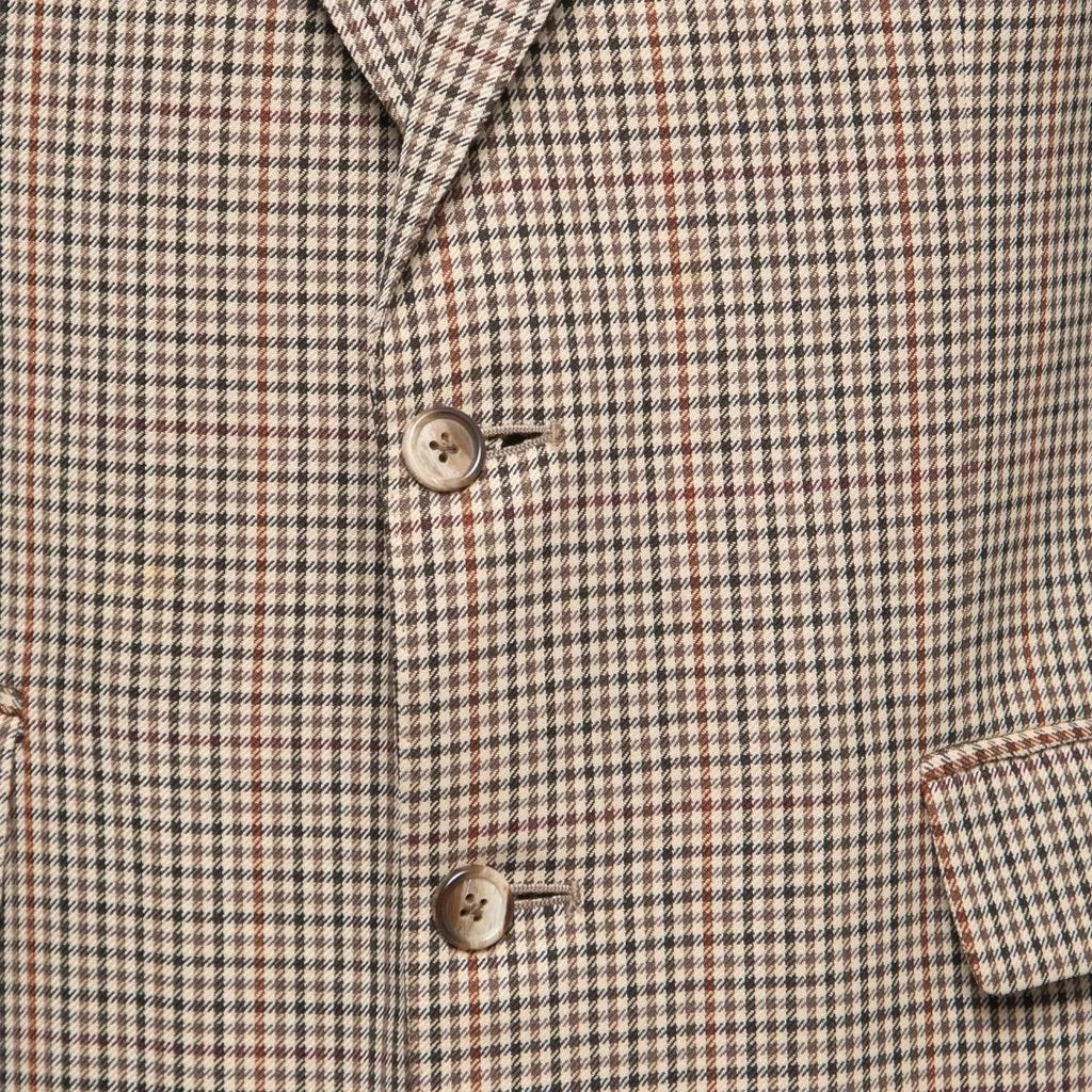 商品[二手商品] Burberry|Burberry Vintage Brown Checked Patterned Wool Single-Breasted Blazer S,价格¥984,第3张图片详细描述
