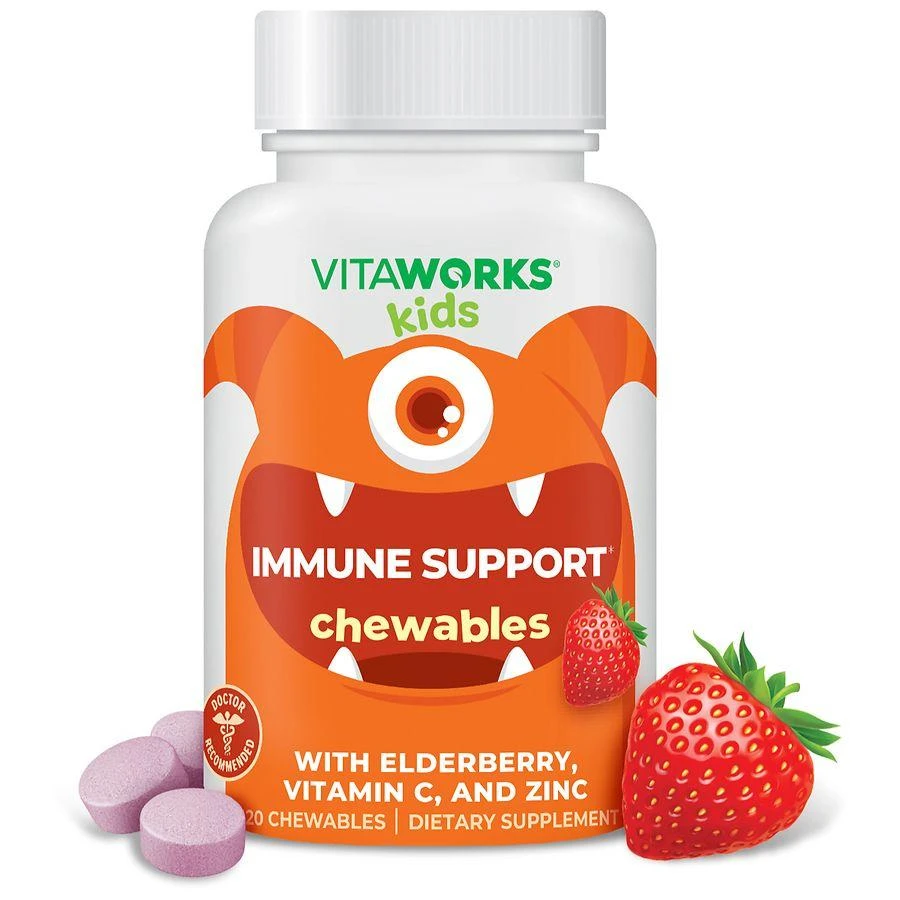 商品VitaWorks|Kids Immune Support Chewables Mixed Berry,价格¥130,第1张图片