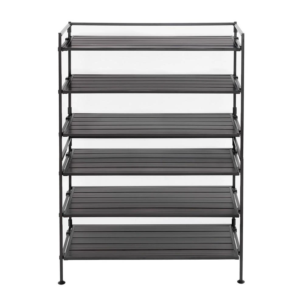 商品Seville Classics|HOME 3-Tier Stackable Wide Resin Slat Shoe Rack,价格¥502,第3张图片详细描述